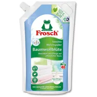 FROSCH Frosch Weichspüler Baumwollblüten 1 Liter pflegend mit Baumwolle (1er Weichspüler