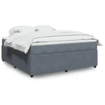 vidaXL Boxspringbett 180 x 200 cm Dunkelgrau