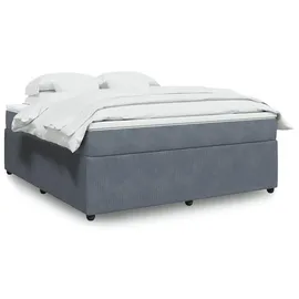 vidaXL Boxspringbett 180 x 200 cm Dunkelgrau