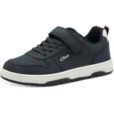 S.Oliver Mädchen Sneaker flach mit Klettverschluss Bequem, Blau (Navy), 39 EU