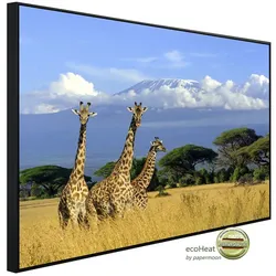 papermoon Infrarotheizung »EcoHeat - Giraffen am Kilimandscharo«, Matt-Effekt - bunt