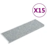vidaXL Treppenmatten Selbstklebend Sisal-Optik 15 Stk. 65x21x4 cm Blau