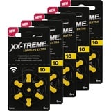 XX-Treme Longlife Extra Hörgerätebatterien Typ 10-30 Stück Hörgeräte Batterien konzipiert für höchste Leistung – Pack mit 5 Blistern à 6 Hörgerätebatterien – PR70 Farbcode gelb 1,45 Volt