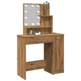 vidaXL Schminktisch mit LED-Leuchten Artisan-Eiche 86,5x35x136 cm - Braun