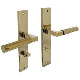 INTERSTEEL Langschildschildgarnitur Baustil Aluminium F3 grau 72mm