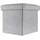 Intirilife Sitzhocker Faltbar Leinen 38 x 38 x 38 cm Grau