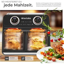 Tectake Heißluftfritteuse Samurai schwarz