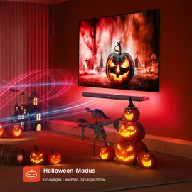 ultimea 5.0-Kanal abnehmbarer Soundbar für Smart-TVs mit RGB-Beleuchtung, App-Steuerung, Spitzenleistung 180W, Bluetooth 5.3, HDMI/OPT/AUX, Apollo S70 - Schwarz