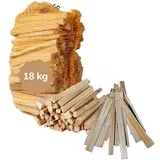 Landree® Premium Anfeuerholz, Anzündholz, 18 kg (6 Netze a 3 kg), Nadelholz, trocken