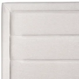 Beliani Bett mit Stauraum Stoff ROUEN 140 x 200 cm Hellbeige
