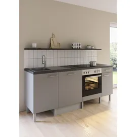 OPTIFIT Küchenzeile Lilly 210 cm grau