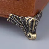 HERCHR 24 Sets Antike Möbelfüße Aus Zinklegierung Mit Dekorativen Eckschutz, Schmuckschatullenfüße, Klauenfüße, Dekorative Füße, Beineckenschutz, Antik-Messing-Box, Beine, Füße, Eckenschutz