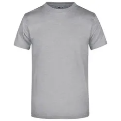 Komfort T-Shirt Rundhals JN002, grau heather, Größe L - grau - L