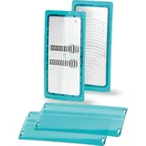 Genius Nicer Dicer Chef Professional Gemüseschneider Reib-Einsätze | Set 2-tlg. - Zubehör, Julienne Reibe-Einsatz, Feiner Reibe-Einsatz, Schutzabdeckung. Gem