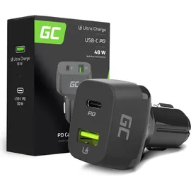 Green Cell 1x USB-C 24W Power Delivery 1x USB Quick Charge 3.0 (CAD33) - Schwarz