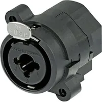 Neutrik NCJ6FI-S XLR-Steckverbinder Flanschbuchse, Kontakte gerade Polzahl: 3 Schwarz