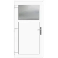 Kunststoff Nebeneingangstür nach Maß "ANTONIA-Q" Weiß RAL 9016 beidseitig außen öffnend DIN links