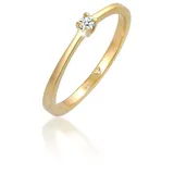 Elli DIAMONDS Ring 585 Gelbgold Verlobungsring in Weiß | Gr.: 56