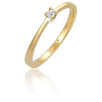 Elli DIAMONDS Ring 585 Gelbgold Verlobungsring in Weiß | Gr.: 56