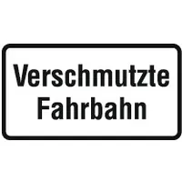 Adco Zusatzschild 1007-35, 231x420mm Verschmutzte Fahrbahn RAL-Gütezeichen Folie RA2