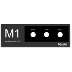 Schneider Electric ZBYLEG301001 Beschriftungsfeld 300x100mm, zum Aufkleben, mit Beschriftung M1 START STOP RESET