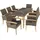 Tectake Foggia Rattan Sitzgruppe 9-tlg. natur