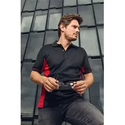 Men’s Function Contrast Polo, navy-blau/licht-grau, Größe XXXL - grau - XXXL