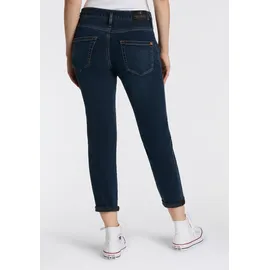 Herrlicher "Shyra Cropped Denim Stretch", Damen, Gr. 29, N-Gr, blau (orion), Denim/Jeans, Obermaterial: 97% Baumwolle, 3% Elasthan, Jeans, mit halb verdeckter Knopfleiste