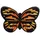 Esschert Design Schmetterling 1 x 1 cm Orange/Schwarz
