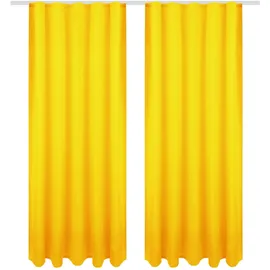 Bestgoodies Dekoschal Ellen Universalband Blickdicht 2er Pack - 140x145 cm Gelb,