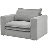 furn.design Loveseat Sessel in hellgrau Cord Loungesessel 125 cm Pesaro
