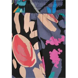 URBAN CLASSICS Midirock Damen Floral Schwarzfruity S
