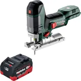 Metabo, Stichsäge, ST 18 LT 130 BL Akku Stichsäge 18 V 130 mm Brushless + 1x LiHD Akku 5,5 Ah - ohne Ladegerät