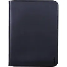 Rhodia 168116C - Konferenzmappe Rhodiarama 25,5x34 cm, mit Etui, dehnbare Haupttasche, 2 flache Reißverschlusstaschen, Kartenfächer, Stiftehalter, Cover aus Kunstleder schwarz, 1 Stück