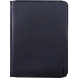 Rhodia 168116C - Konferenzmappe Rhodiarama 25,5x34 cm, mit Etui, dehnbare Haupttasche, 2 flache Reißverschlusstaschen, Kartenfächer, Stiftehalter, Cover aus Kunstleder schwarz, 1 Stück