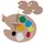 Relaxdays Mischpalette 5 St. 26 x 30 cm Natur
