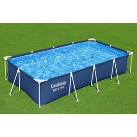 BESTWAY Steel Pro Frame Pool Set 400 x 211 x 81 cm inkl. Filterpumpe
