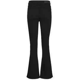 Noisy May Damen Nmsallie Hw Flare Vi023bl Noos Jeans, Schwarz, 26W / 32L EU - 26W / 32L