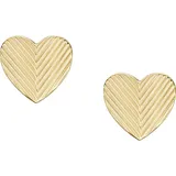 Fossil Ohrstecker Herz gold 9999 1