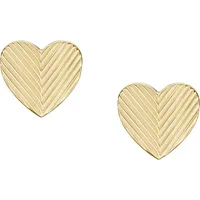 Fossil Ohrstecker Herz gold 9999 1