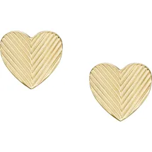 Fossil Ohrstecker Herz gold 9999 1