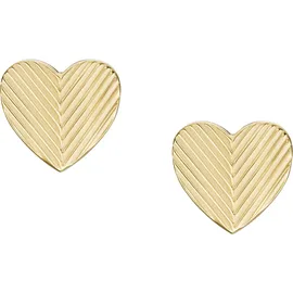 Fossil Ohrstecker Herz gold 9999 1
