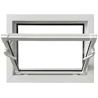 Framex PVC Fenster Kippfenster Weiß 60 x 40 cm (600 x 400 mm) 1-Fach Monoglas – Kunststofffenster Mit Kippfunktion Für Belüftung, Keller, Stall, Nebenräume, Wartungsfrei