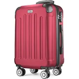 Club_49 Koffer Hartschalen Trolley Kofferset Reisekoffer M-L-XL-Set in 8 Farben (ROT M, klein) - Rot