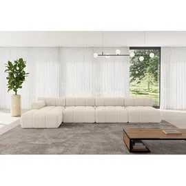 altdecor Ecksofa modulares Sofa Razon-L3 - 380x160x70 cm Beige Cord