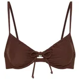 lscn by lascana Bügeleinsatz-Bikini-Top Damen Braun 48 Cup F