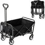 Relaxdays Bollerwagen faltbar schwarz