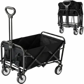 Relaxdays Bollerwagen faltbar schwarz