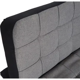 Mendler Schlafsofa HWC-K22, Couch Ecksofa Sofa, Liegefläche links/rechts Schlaffunktion 236cm Stoff/Textil dunkelgrau, schwarz - Grau