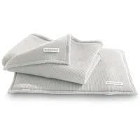 SAUNASOFA Sauna Set - Kissen 40x50 cm & Handtuch 100x200 cm aus Baumwolle - Waschbar & hitzebeständig - Wellness Zubehör für Sauna & Infrarotkabine - Geschenk-Idee für Saunagänger in Grau